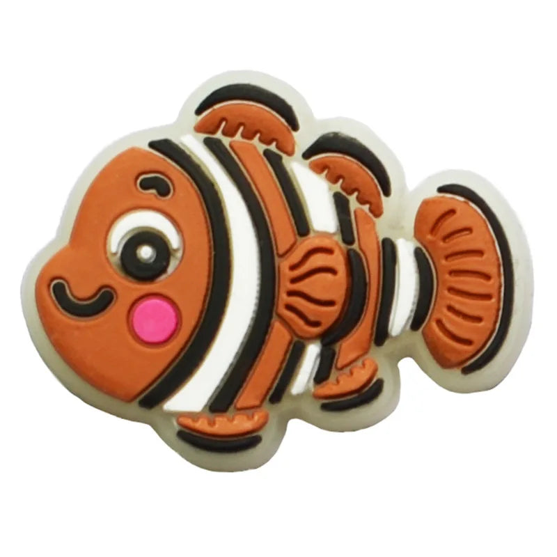 PVC glowing in dark  Shoe Decoration Buckle Charm Accessories 1pcs bling duck rubbit animal DIY Combination for clog DIY