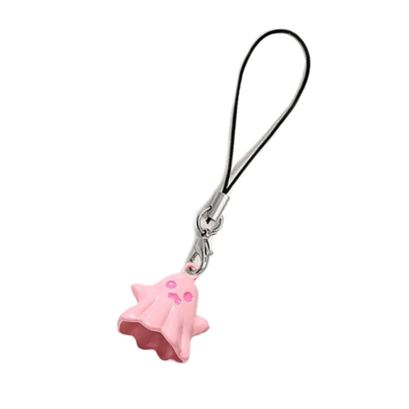 Ghost Mobile Phone Charms Straps Lanyard Halloween Kawaii Women Phones Keychain Accessories Fashion Cute Ins style jewelry