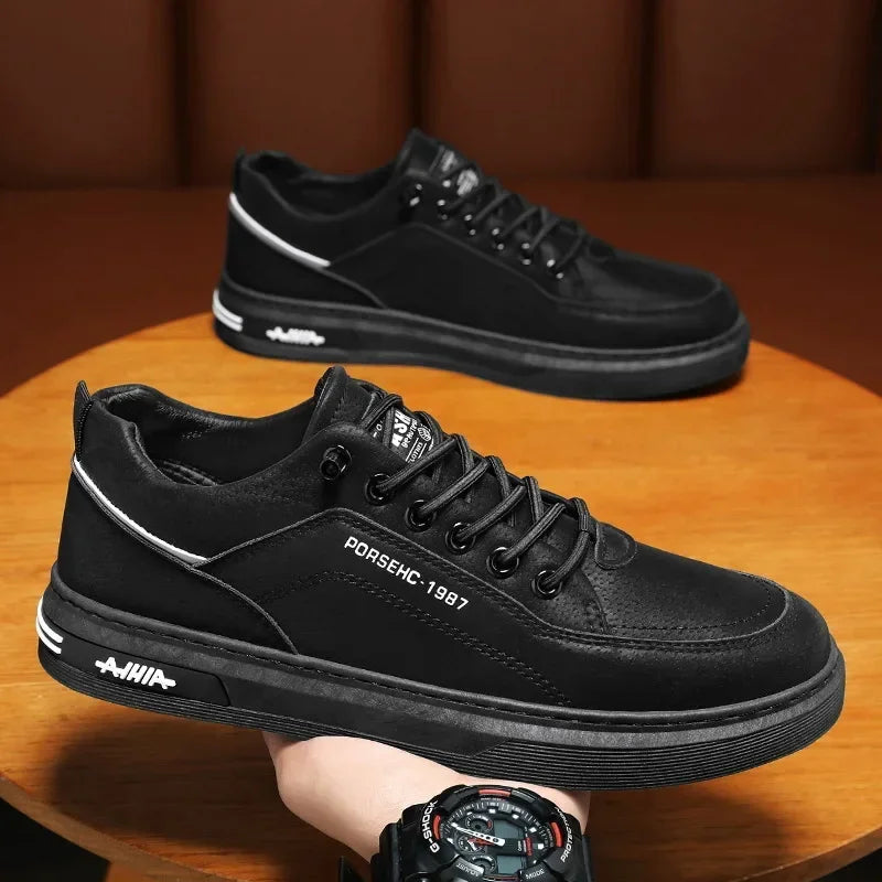 2025 Autumn Men's New Breathable Work Safety Shoes Trendy Casual Sports Shoes Versatile Board Shoes for Motorcycle Riders