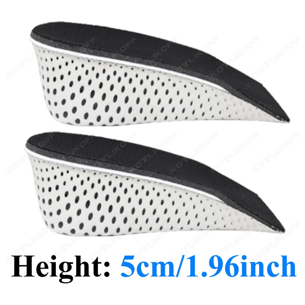 1/2 Pairs Ultralight Breathable Height Increase Half Insole Heel Heighten 2-5cm Height Increase Sport Cushion Unisex Shoe Pads