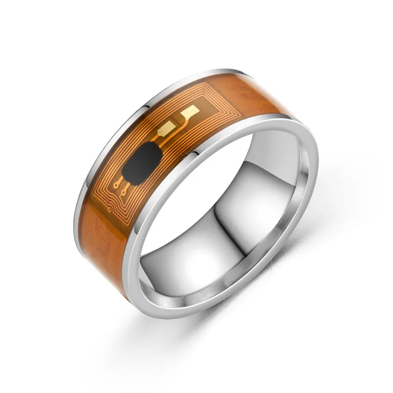 Fashion Men's Magic Wear NFC Smart Ring Finger Digital Ring for Android Phones with Functional Couple Stainless Steel Ring