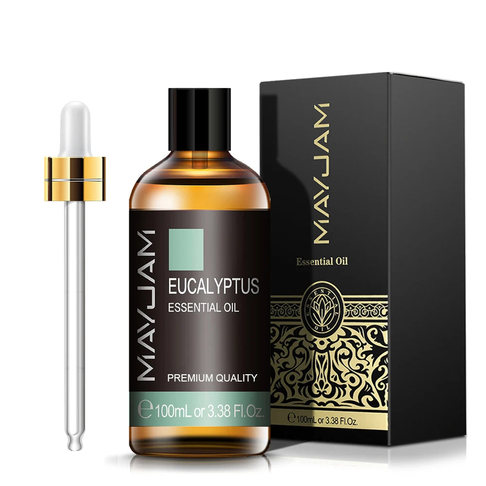 MAYJAM 100ML Pure Aroma Essential Oils Cinnamon Rosemary Cedarwood Lemongrass Tea Tree Oil for Massage Humidifier Soaps Candle