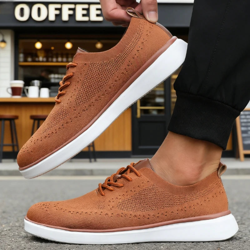 New Classis Men's Causal Shoes Mesh Breathable Non Slip Walking Shoes Fashion Soft Sole Stylish Sneakers Tennis Flat Shoes Men