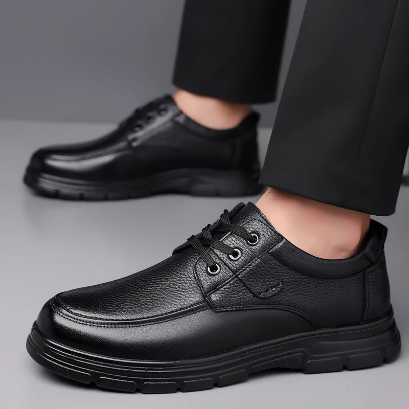 Retro Men Business Luxury Brand Loafers Breathable Slip on Italian Driving Shoes Genuine Leather Soft Soled Lace-up Leather Shoe