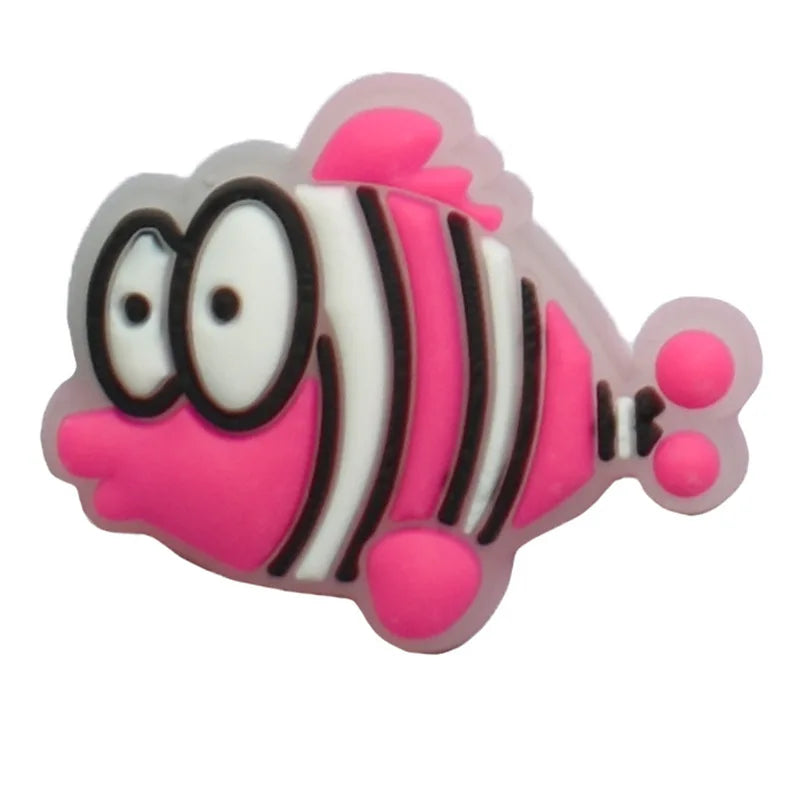 PVC glowing in dark  Shoe Decoration Buckle Charm Accessories 1pcs bling duck rubbit animal DIY Combination for clog DIY