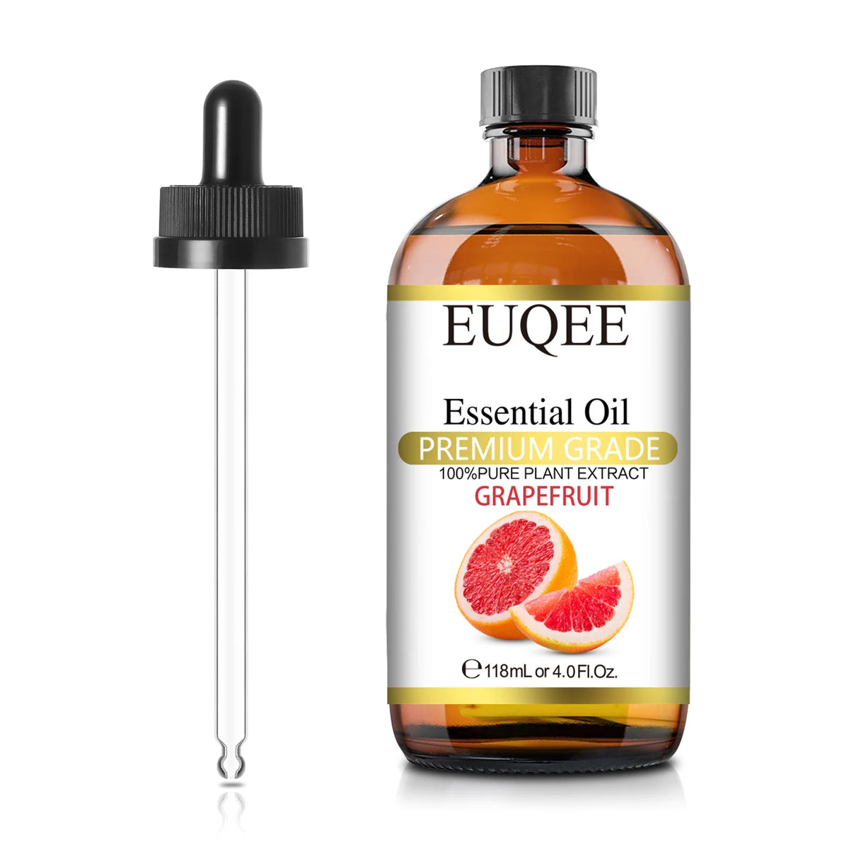 EUQEE 118ML Natural Essential Oil For Humidifier Diffuser Lemon Eucalyptus Helichrysum Copaiba Grapefruit Cedarwood Aroma Oils