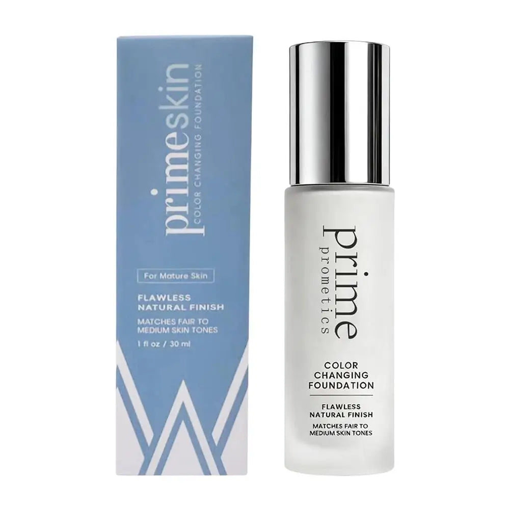 Prime Prometics Color Changing Foundation 30ml Tone Matching Liquid Makeup Flawless Natural Finish Waterproof Face Base Cream