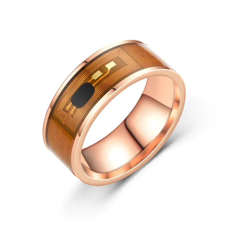 Fashion Men's Magic Wear NFC Smart Ring Finger Digital Ring for Android Phones with Functional Couple Stainless Steel Ring