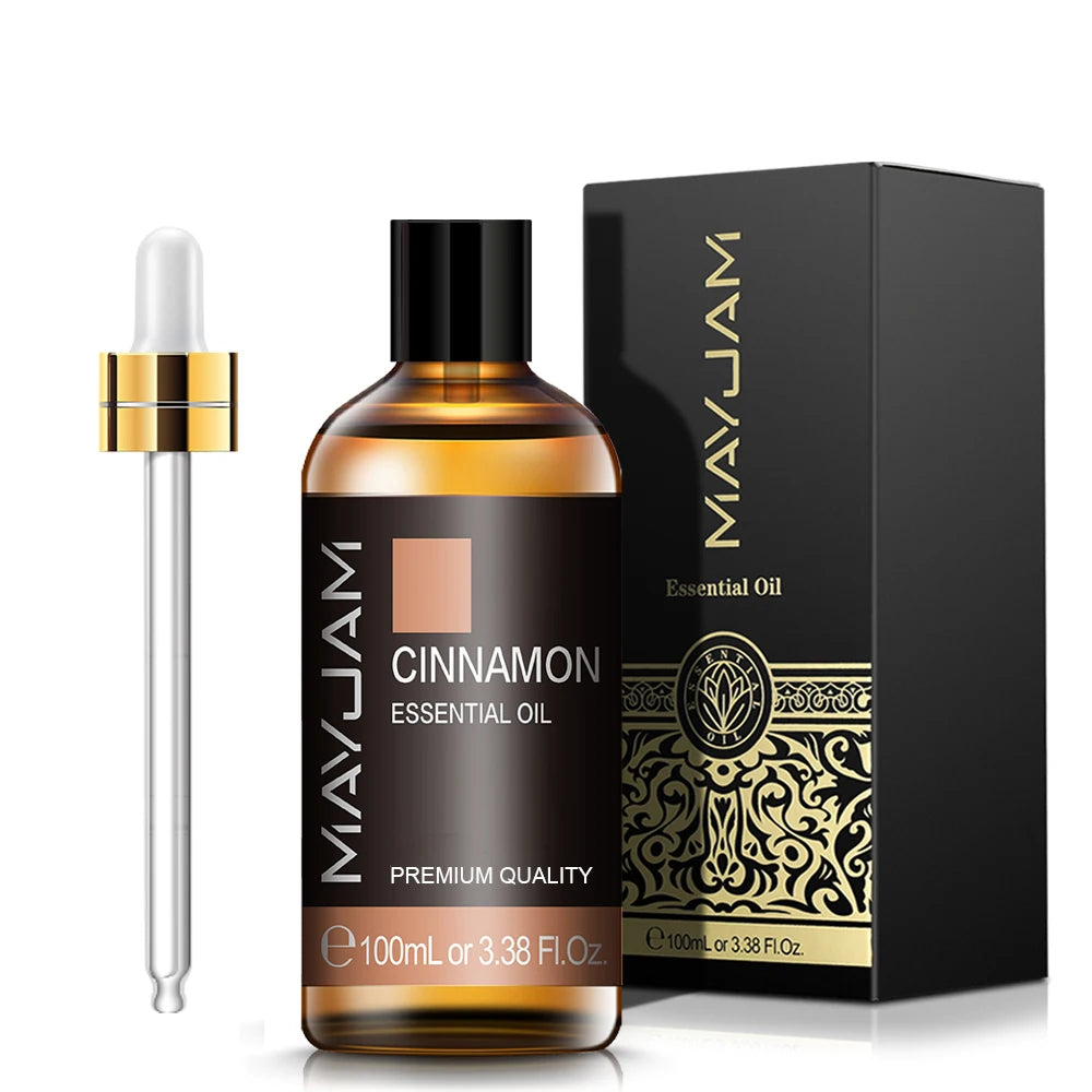 MAYJAM 100ML Pure Aroma Essential Oils Cinnamon Rosemary Cedarwood Lemongrass Tea Tree Oil for Massage Humidifier Soaps Candle