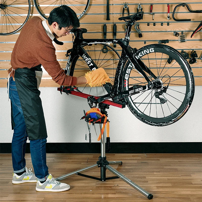 Professional Mechanic Bike Repair Stand MTB Road Bicycle Maintenance Workstand Foldable Adjustable Wash Bike Rack