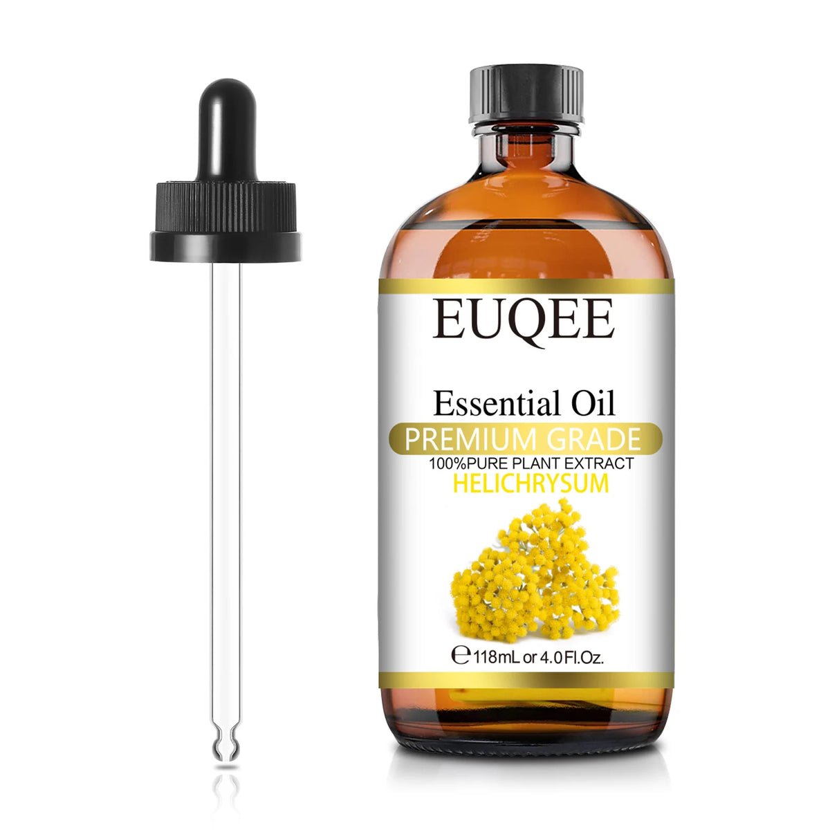 EUQEE 118ML Natural Essential Oil For Humidifier Diffuser Lemon Eucalyptus Helichrysum Copaiba Grapefruit Cedarwood Aroma Oils