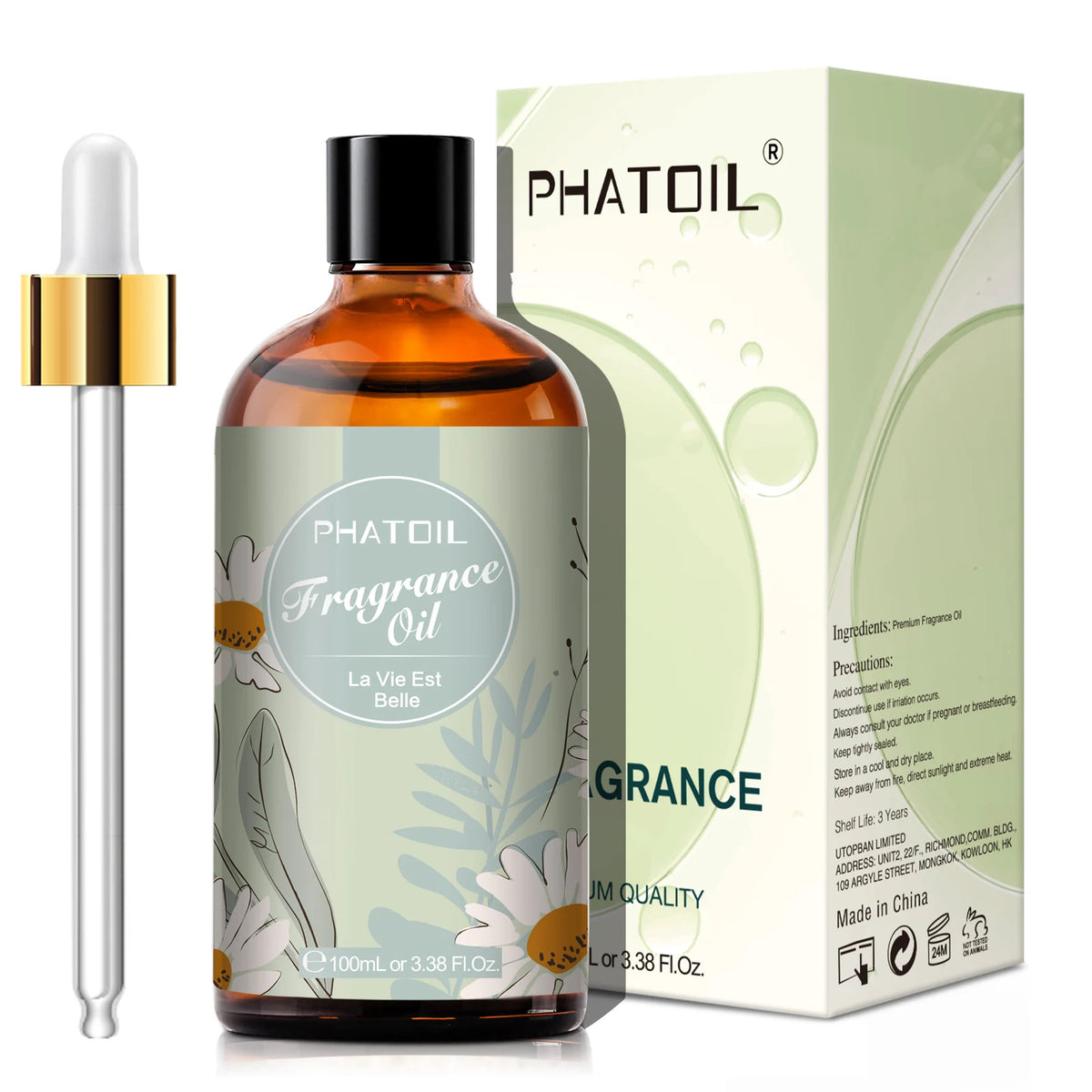 PHATOIL 100ml Flower Series Fragrance Oils For Diffuser Candle Making White Musk Bubble Gum Sea Breeze Baby Powder Aroma Oil