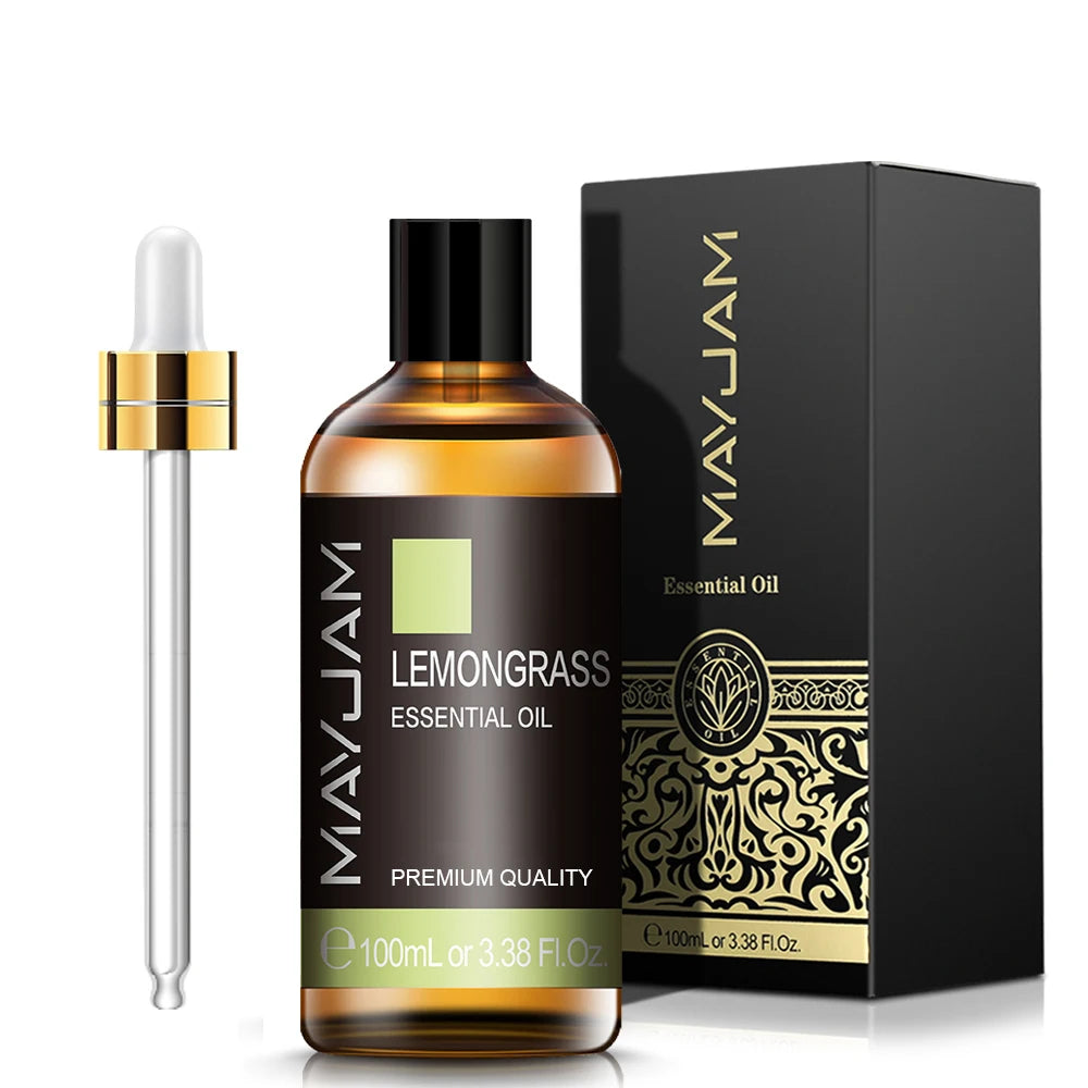 MAYJAM 100ML Pure Aroma Essential Oils Cinnamon Rosemary Cedarwood Lemongrass Tea Tree Oil for Massage Humidifier Soaps Candle