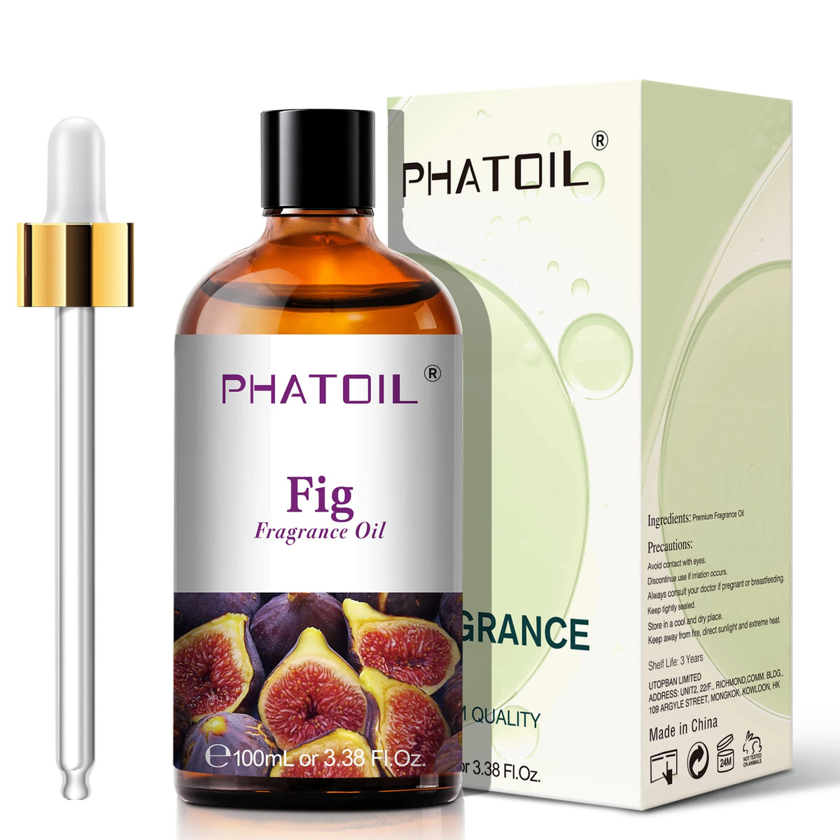 PHATOIL 100ml Fruit Series Fragrance Oils with Glass Dropper Coconut & Vanilla Strawberry Mango Cherry Aroma Oil For Diffuser
