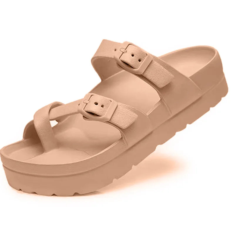 KIDMI New Fashion Women Sandals Comfortable Women's Slippers High Quality EVA Women Flip-flops Nonslip Soft Integrated Slippers