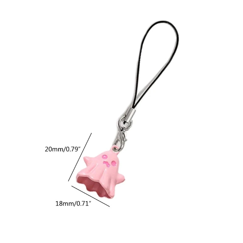 Ghost Mobile Phone Charms Straps Lanyard Halloween Kawaii Women Phones Keychain Accessories Fashion Cute Ins style jewelry