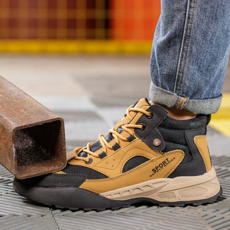 Large size 49 Safety Shoes Men Anti-Smash Anti Puncture Work Shoes Outdoor Men's Hiking Shoes Indestructible Sneakers Men Boots
