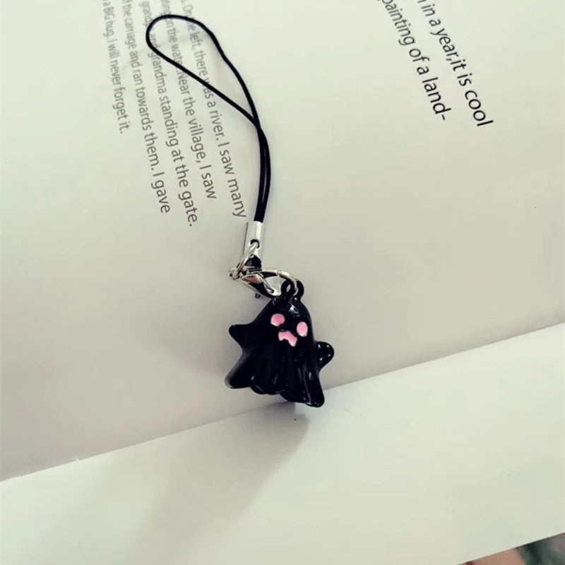 Ghost Mobile Phone Charms Straps Lanyard Halloween Kawaii Women Phones Keychain Accessories Fashion Cute Ins style jewelry