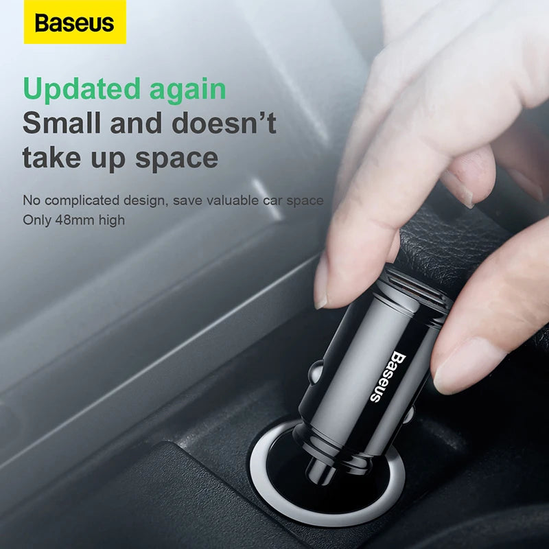 Baseus 5pcs USB Car Charger Quick Charge QC4.0 QC3.0 PD3.0 SCP PPS 5A Type C 30W Fast USB Charger For iPhone Xiaomi Mobile Phone