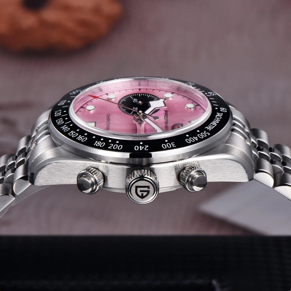 PAGANI DESIGN Panda Men's Watches 2026 Top Luxury Quartz Watch For Men Chronograph AR Sapphire Mirror Ceramic Bezel Waterproof