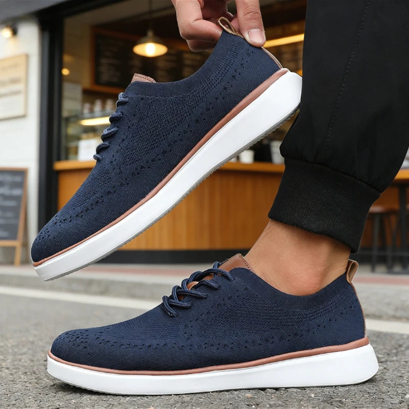New Classis Men's Causal Shoes Mesh Breathable Non Slip Walking Shoes Fashion Soft Sole Stylish Sneakers Tennis Flat Shoes Men