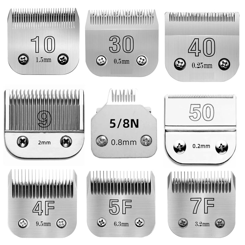 4F,5F,7FC,9#,10#,30#,40#,50# Professional Pet Dog Clipper Blade Fit For Most Andis,Oster A5 ,Wahl KM Clippers Animals Clippers