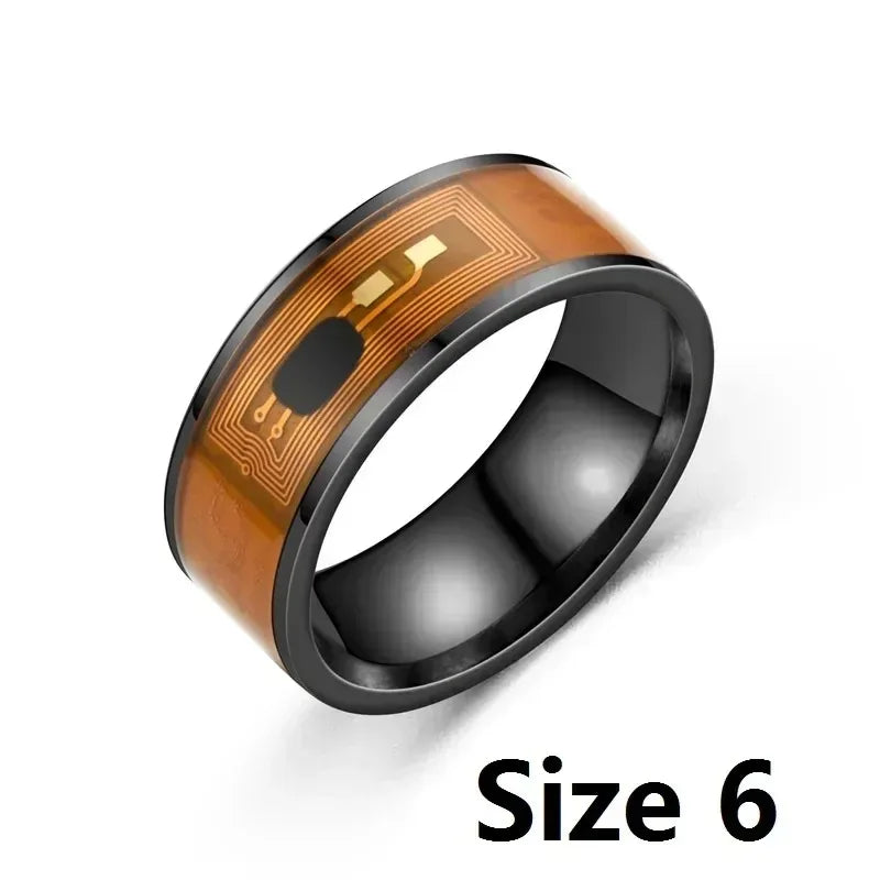 Fashion Men's Magic Wear NFC Smart Ring Finger Digital Ring for Android Phones with Functional Couple Stainless Steel Ring