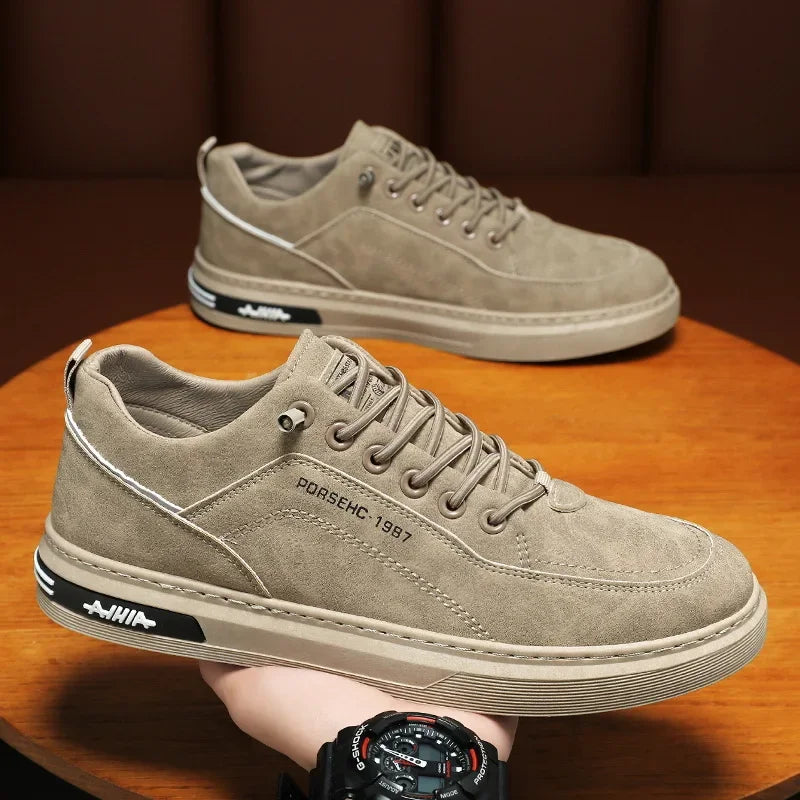 2025 Autumn Men's New Breathable Work Safety Shoes Trendy Casual Sports Shoes Versatile Board Shoes for Motorcycle Riders