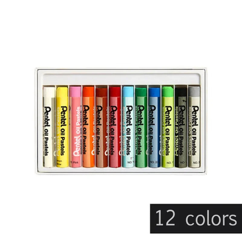 12-50Colors Japan Pentel Oil Pastels Color Paintings Fine Art Crayons Graffiti Eco-friendly Soft Crayons Art Supplies Stationery