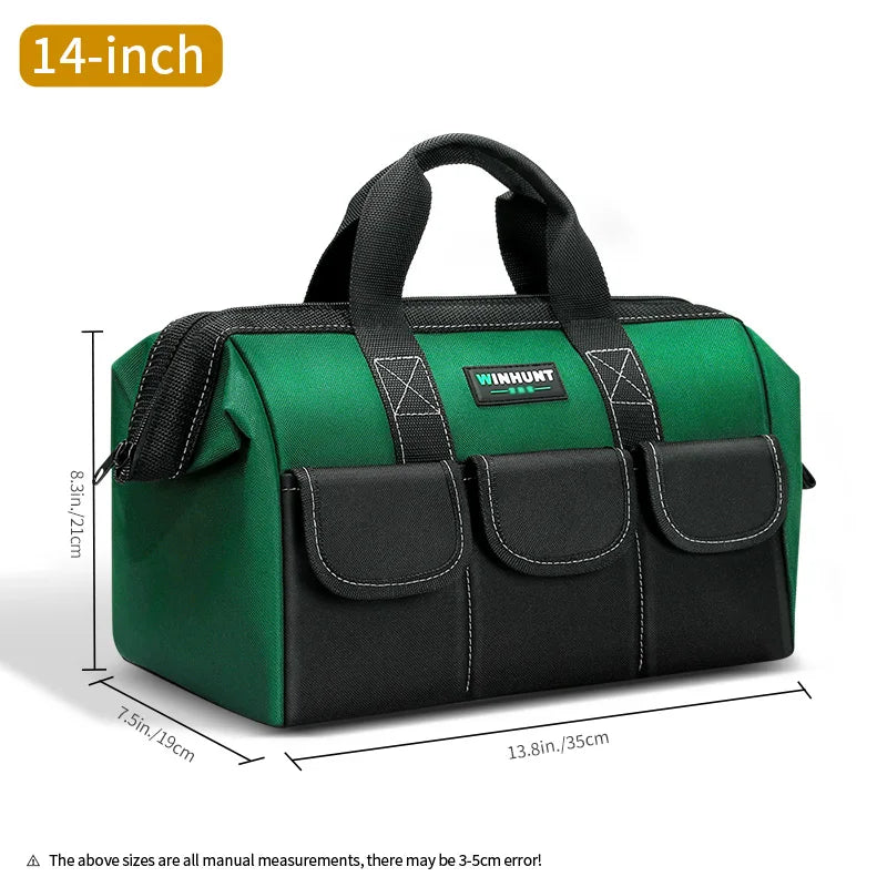 Heavy Duty Tool Bag, Empty Tool Box Organizer Storage, Soft Tote Toolbox Organization Portable Handle Carrying Work Toolbag, Father Day Gifts Men Electrician Mechanic, Blue