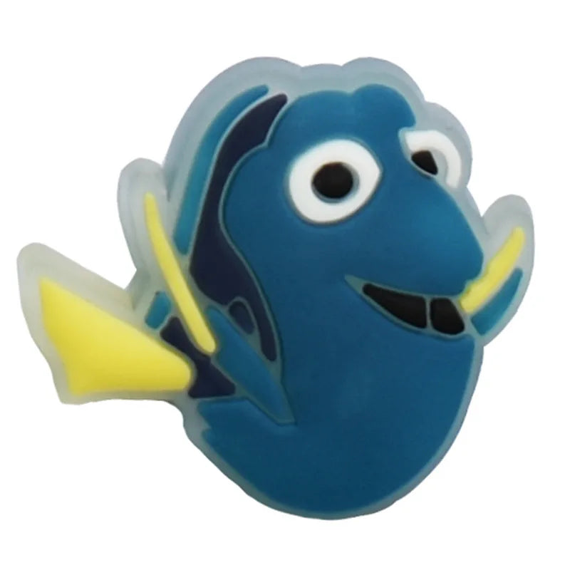 PVC glowing in dark  Shoe Decoration Buckle Charm Accessories 1pcs bling duck rubbit animal DIY Combination for clog DIY