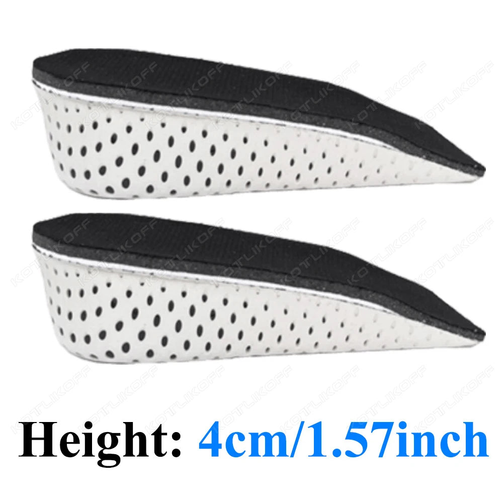 1/2 Pairs Ultralight Breathable Height Increase Half Insole Heel Heighten 2-5cm Height Increase Sport Cushion Unisex Shoe Pads