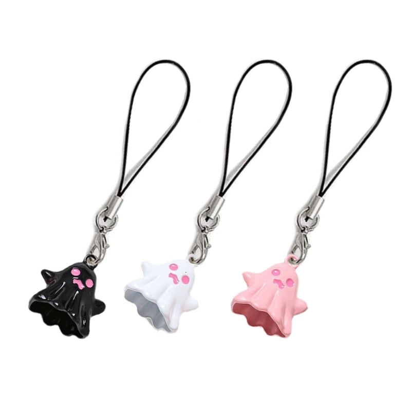 Ghost Mobile Phone Charms Straps Lanyard Halloween Kawaii Women Phones Keychain Accessories Fashion Cute Ins style jewelry