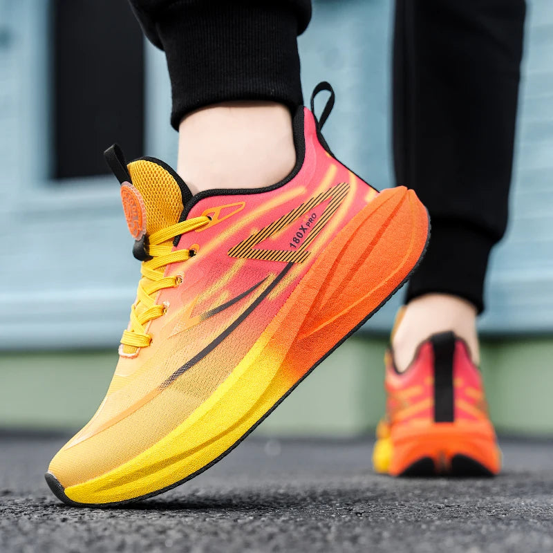 Marathon Sports Breathable Running Sneakers Men Lightweight Women's Athletic Nonskid Sneakers Trend Casual Walking Shoes For Men